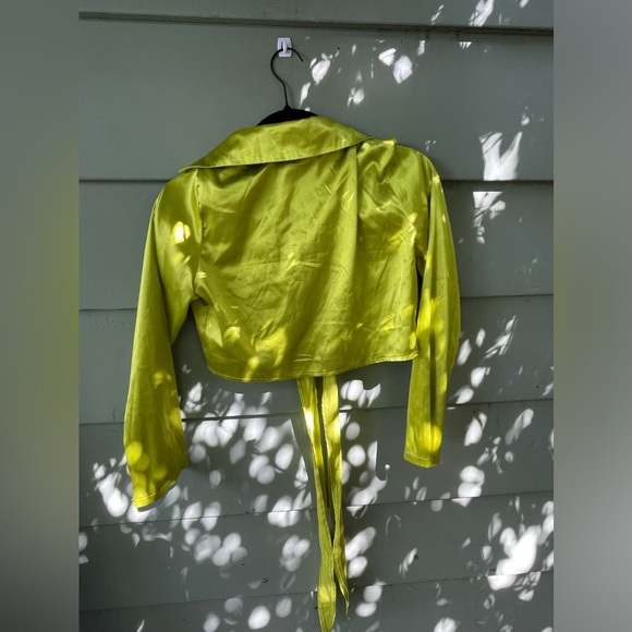 Satin Wrap Tie Shirt - Picture 2 of 4